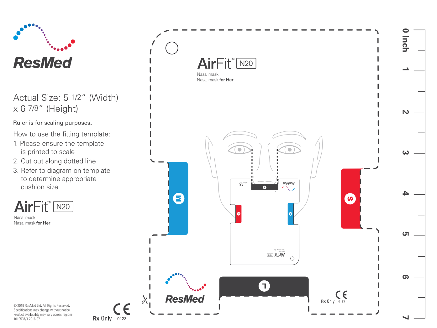 EssentialAir CPAP - Toronto Thornhill -ResMed AirFit N20 Nasal Mask Sizing Guide